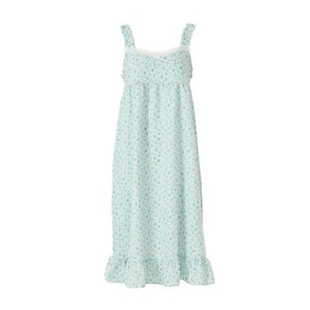 폴리 주름지 화이트 꽃나염 가운 MT(VGNS207)_CA