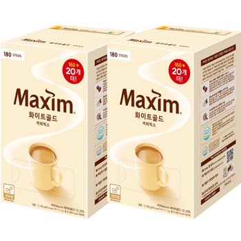 동서 맥심 화이트골드 커피믹스 180T x 2개