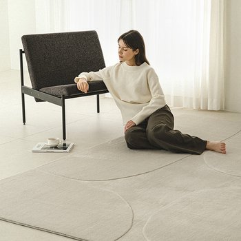 크레바스 카빙 워셔블 러그 카페트 160x230cm