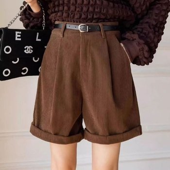 패셔너블 하이웨이스트 롤업 반바지 (WFH0QVN)