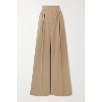 막스마라 쿼럼 플리츠 울 트윌 와이드 팬츠 46376663162954320