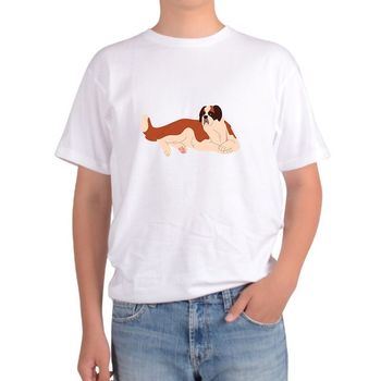 반팔티 강아지 DOG 세인트버나드 인명구조견 포도주