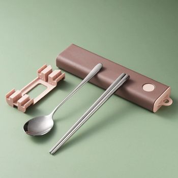 식도락 캠핑 수저세트 여행 휴대용 숟가락 젓가락통
