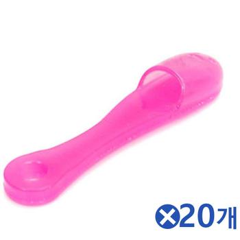 각질제거 실리콘 그루밍족 소형 세안솔-색상랜덤x20개