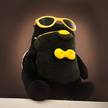일품진로 블랙껍 시팅 키링 인형 8cm
