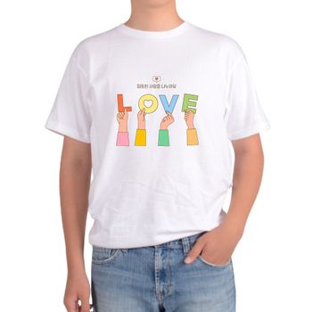 오버핏 오버핏 반팔티 사랑 러브 사랑나눔 기부 디자인의류