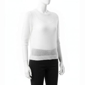 세실리에 반센 Cecilie Bahnsen 빌드 씬 모헤어 니트 탑 화이트