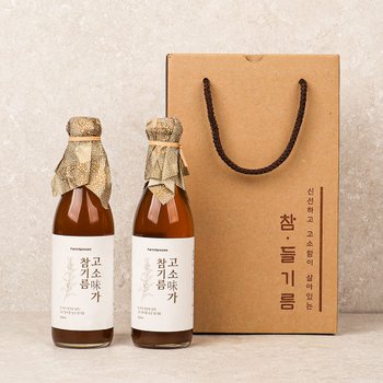 [순미락(엠마우스일터)][선물세트] 고소미가 저온압착 참기름 350ml * 2병