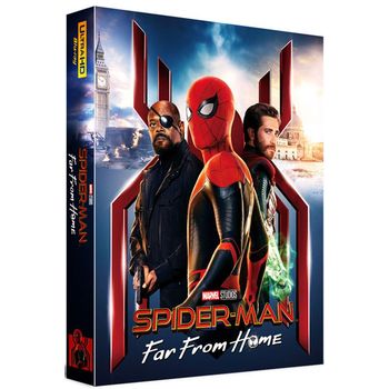 BLU-RAY DISC - 스파이더맨: 파 프롬 홈 4K UHD+3D+BD B1 렌티큘러 풀슬립 스틸북 넘버링 한정판