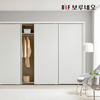 보루네오 E0 PET 딘트 슬라이딩 붙박이장 30cm