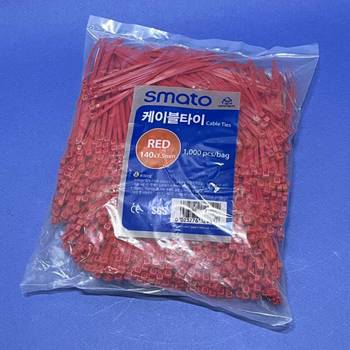 스마토 컬러 케이블타이 140mm 적색(1000개) 1125467
