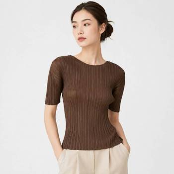 플리츠 플리즈 PLEATS PLEASE ISSEY MIYAKE 여성 반팔티셔츠 PP66 JK403 44 1810129 PP66JK40344