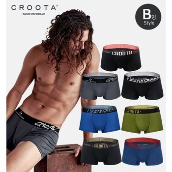 [크루타] 23년 신상품 크루타 드로즈 NASA 시원한 냉감소재 남자팬티 7장세트 B형
