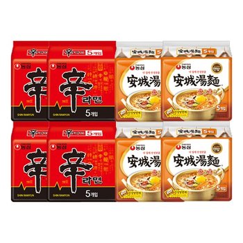 농심 안성탕면 20봉 + 신라면 20봉