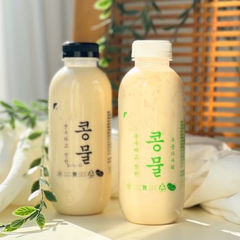 국산콩 갈아만든 진한 콩물 콩국 두유 백태500ml + 우뭇가사리500ml
