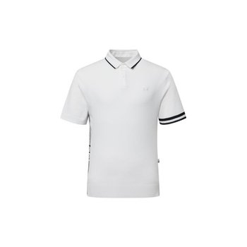 풋조이골프반팔티 VQA RHRFJ41395 스트라이프 로고 니트 반팔 폴로 셔츠 White