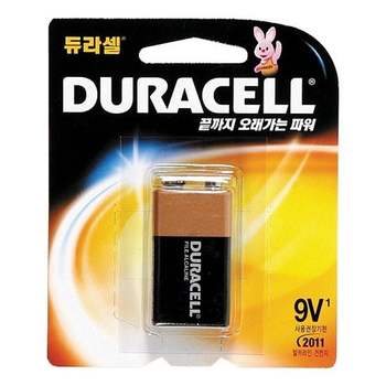 문구사무/듀라셀 알카라인 9V 건전지(6LF22) 생활용품 사무기기 디지털가전 충전기 건전지