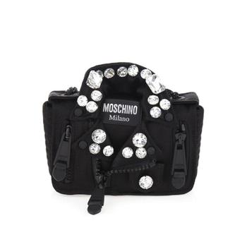 Moschino 로고 프린트 장식 바이커 크로스바디 백 73058220 8555 TP943319261