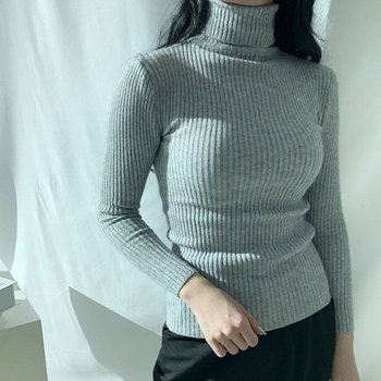 면티셔츠 여성 골지 반폴라 긴팔티셔츠 특가 할인제품