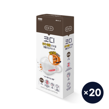 코디  귀가편한 끈조절 마스크 KF94 10입*20팩(총 200p, 무료배송)