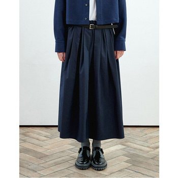 [MOMEN] Every Moment Shirring Skirt- Navy _XMTDKYFA41156