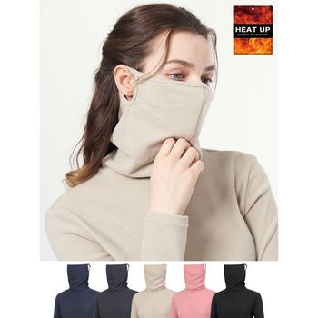 투엘라 여성 윈터쉴드 아웃도어 고밀도 기모 일체형 마스크넥 티셔츠 W6WT17 _P408745302