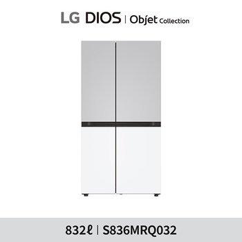 LG 디오스 AI 오브제 양문형 냉장고 S836MRQ032