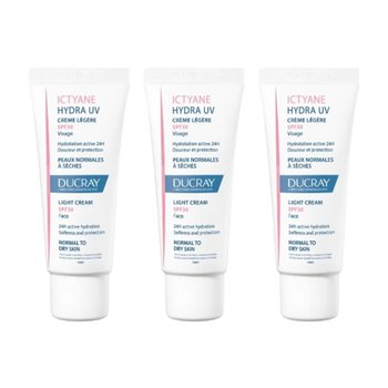[해외] DUCRAY 듀크레이 익띠안 하이드라 UV 크림 레제르 SPF30 40ml 3개