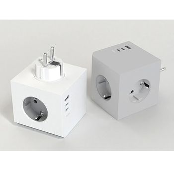 번개표 큐브 멀티탭 3구 플러그형