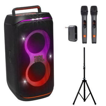 JBL Party Box Club 120 충전식 블루투스스피커 파티박스 + 무선마이크 AS3 + 국산스탠드