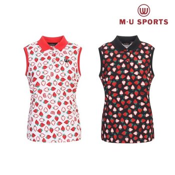 전판 과일 패턴 민소매 셔츠 MU21322TM03