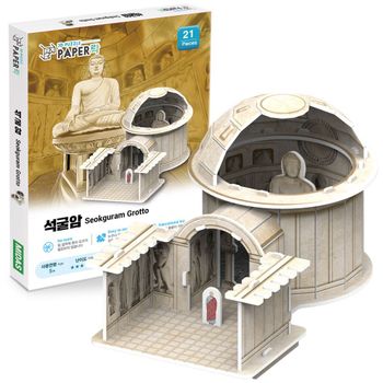 석굴암 WA125 3D퍼즐만들기 뜯어만들기조립퍼즐 우드락퍼즐유명건축물 통일신라경덕왕