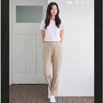 여성 폴리 풀밴드 9부세미배기 팬츠 1L41684_HDD