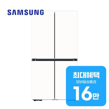 삼성 비스포크 AI 4도어 냉장고 902L (에센셜 화이트) RM70F90M1ZD 렌탈 60개월 월 60000원