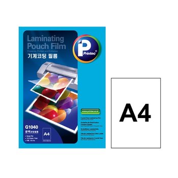 (프린텍) 광택 코팅필름 A4 G1040 100매, 100mic