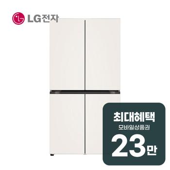 LG 디오스 오브제컬렉션 매직스페이스 4도어 냉장고 870L T875MEE111 렌탈 60개월 월 83600원