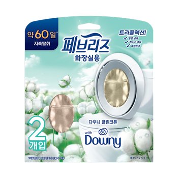 페브리즈 화장실용 비치형 다우니 클린코튼향 6.3mL 2개입