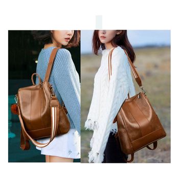 학생가방 이어폰 홀이 있는 기본 여성 데일리 대학생 백팩 가방