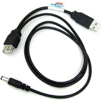 DC to USB 전원 케이블(DC 외경 5.5) 연장. Y형. 데이터USB케이블 MINIUSB케이블 USB연결선