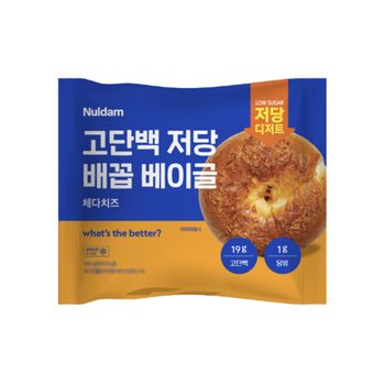 널담 고단백 저당 배꼽베이글 체다치즈 베이커리빵 130g x 12개