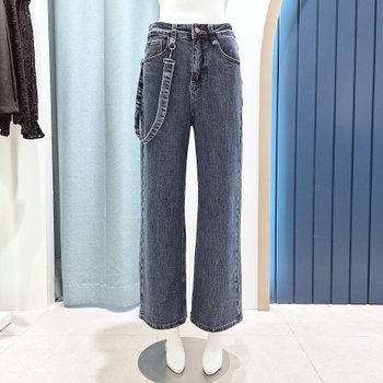 [리펜스튜디오] 멜빵장식고리 와이드 데님 팬츠 SG10PC<b>209</b>