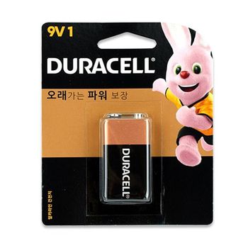 망간전지 듀라셀 9V 도어락 다용도 건전지 1개
