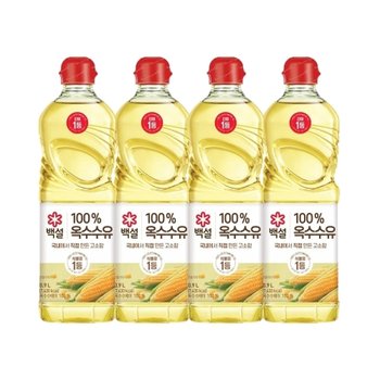 백설 옥수수유 900ml x4개