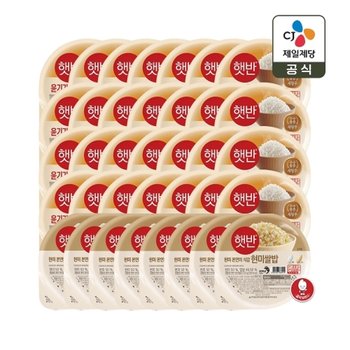 햇반 윤기가득 쌀밥 210g x28개+현미쌀밥 210g x8개