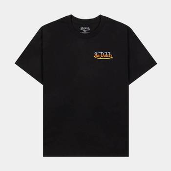 [해외] Von Dutch Keep An 아이 아웃 쇼츠 슬리브 티 맨즈 라이프 셔츠 티 검 블랙 Orange 4VND9C6255 B