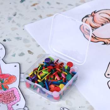 인형 고정 핀 컬러 종이 독립형 할핀 구성품