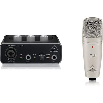 [해외] 독일 베링거 오디오 인터페이스 1861577 Behringer U-PHORIA Audio Interface 1-Channel 블랙 C-
