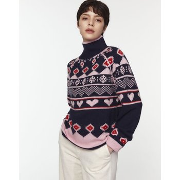 [시즌오프][LF몰단독][ABSOLUT CASHMERE] 네이비 패  CWSW3F551MU