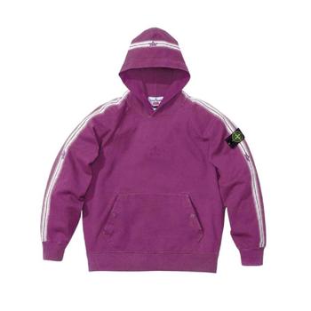 [해외] 슈프림 x 스톤 아일랜드 스트라이프 후드 스웨트셔츠 퍼플   22SS 76256