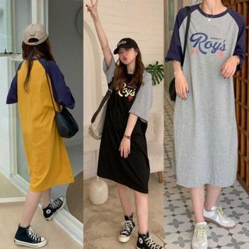 데일리 OSIM7617 편한여행패션 편한 코디 원피스 집에서 입는옷